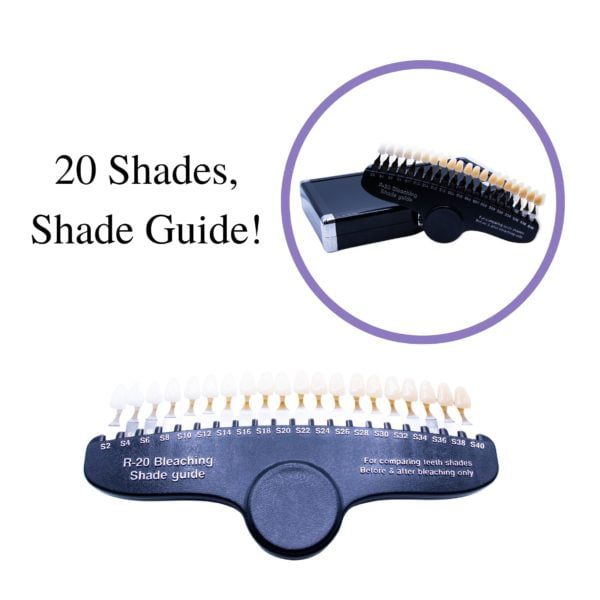 professional 20 shade teeth whitening guide